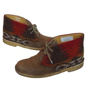 Clarks Woolrich Wool Chukka Desert Western Aztec Boots Shoes